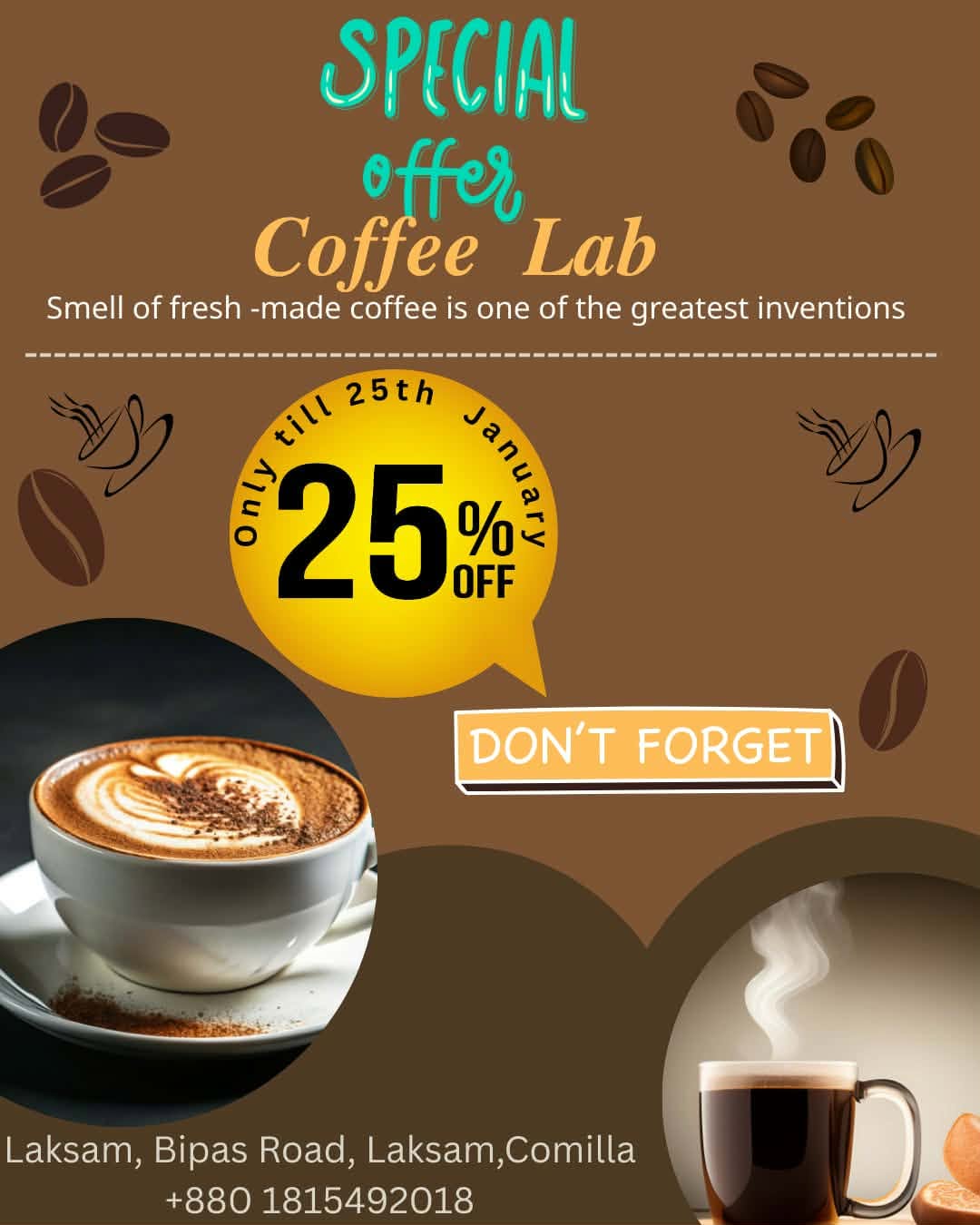 Coffee Discount Promo Banner