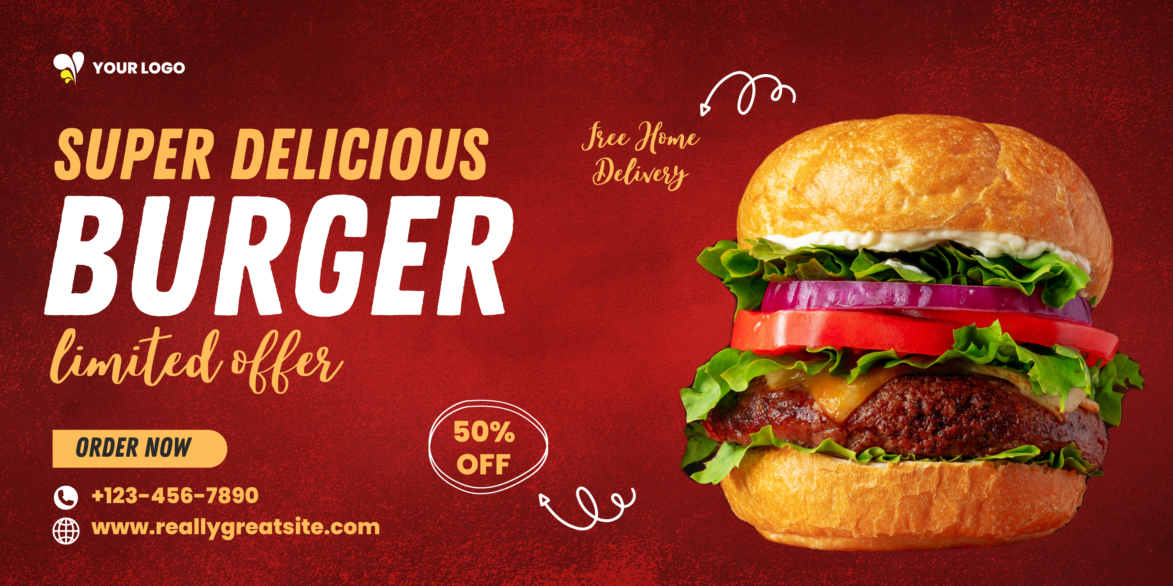 Delicious Burger Banner Design